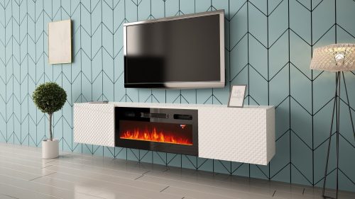 Carbon TV állvány elektromos kandallóval - 180 cm