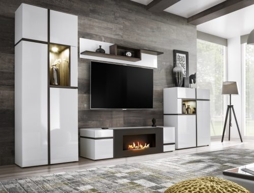 Cross modern elemes nappali bútor biokandallóval