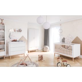 Milán B babaszoba bútor - fehér színben