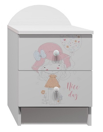 Kislány UV grafikás N18 éjjeliszekrény