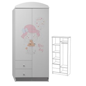 Kislány UV grafikás N8 gardróbszekrény