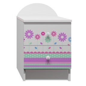 Virágok UV grafikás N18 éjjeliszekrény