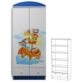 Kalóz UV grafikás N25 gardróbszekrény