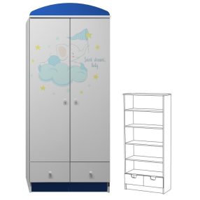 Elefánt UV grafikás N25 gardróbszekrény