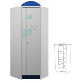 Elefánt UV grafikás N27 sarokgardrób