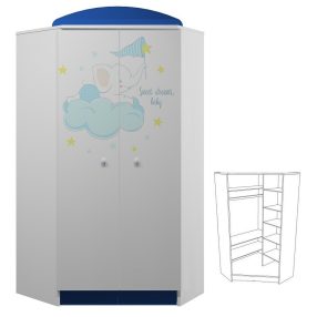 Elefánt UV grafikás N28 sarokgardrób