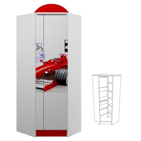 Forma 1 UV grafikás N27 sarokgardrób