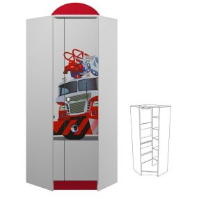 Tűzoltó UV grafikás N27 sarokgardrób