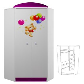 Maci UV grafikás N28 sarokgardrób