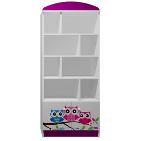 Bagoly UV grafikás N6 könyvespolc