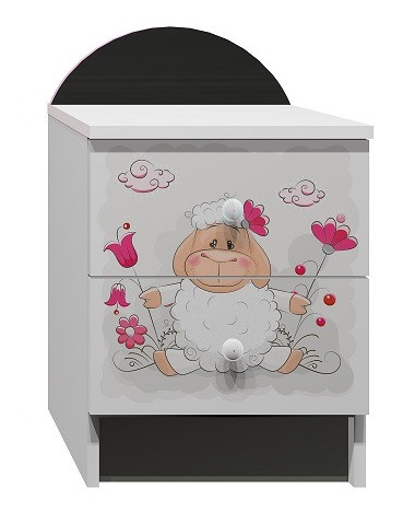 Bárányka UV grafikás N18 éjjeliszekrény