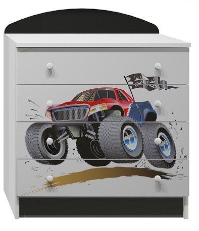 Monster Truck UV grafikás N1 komód