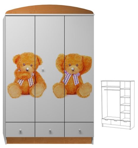 Medve UV grafikás N10 gardróbszekrény
