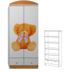 Medve UV grafikás N25 gardróbszekrény