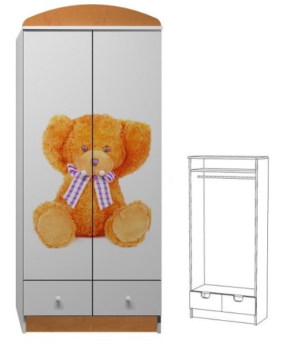 Medve UV grafikás N9 gardróbszekrény