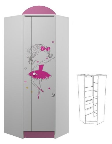 Balerina UV grafikás N27 sarokgardrób