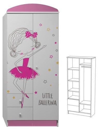 Balerina UV grafikás N8 gardróbszekrény