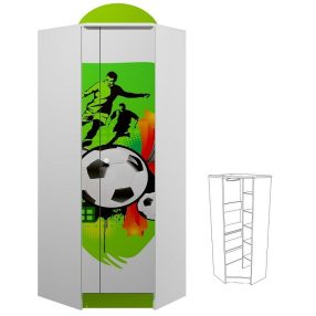 Labda UV grafikás N27 sarokgardrób