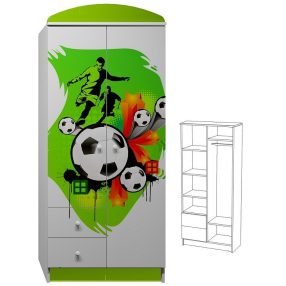 Labda UV grafikás N8 gardróbszekrény