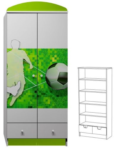 Futball UV grafikás N25 gardróbszekrény