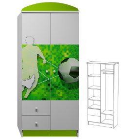 Futball UV grafikás N8 gardróbszekrény