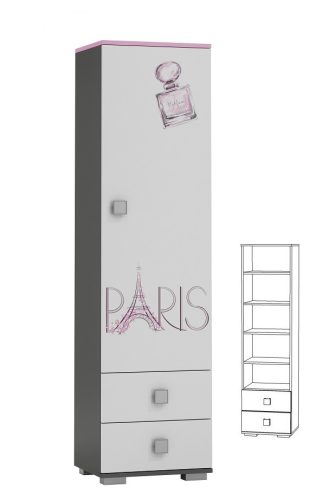 Párizs UV grafikás Y2 gardróbszekrény