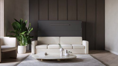 Vízszintes szekrényágy kanapéval, 140 cm, Inova
