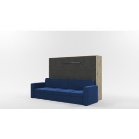 Vízszintes szekrényágy kanapéval, 160 cm, Inova