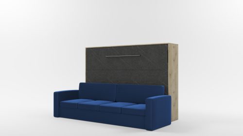 Vízszintes szekrényágy kanapéval, 160 cm, Inova