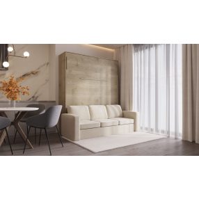 Függőleges szekrényágy kanapéval, 160 cm, Inova