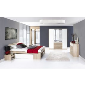   Sonoma tölgy/fehér hálószobai bútorösszeállítás - Milánó