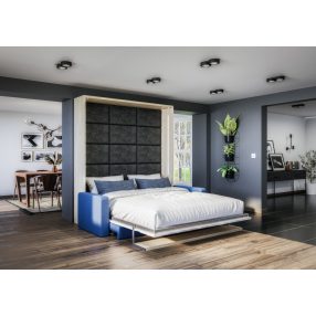 Függőleges szekrényágy kanapéval, 160 cm, EasySleep