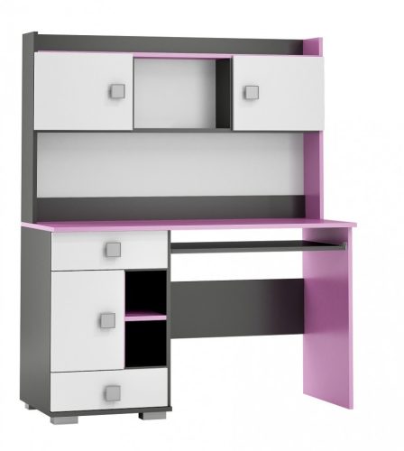 Colors 34 íróasztal polcrendszerrel - rózsaszín