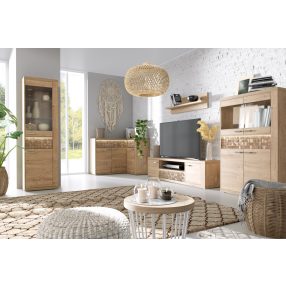 Naturell nappali bútorösszeállítás - elemes